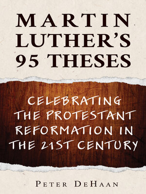 cover image of Martin Luther's 95 Theses